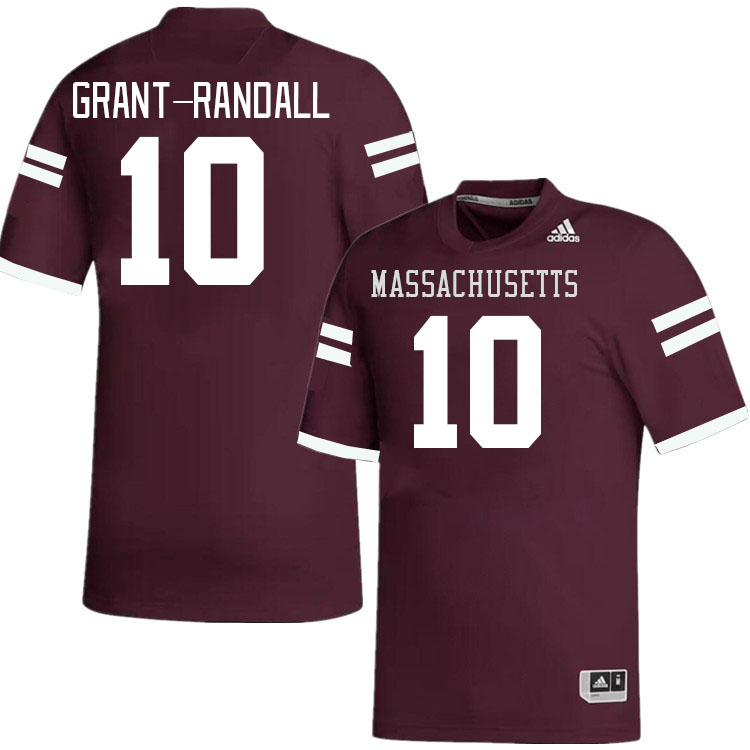 Massachusetts Minutemen #10 Tim Grant-Randall College Football Jerseys Stitched-Maroon